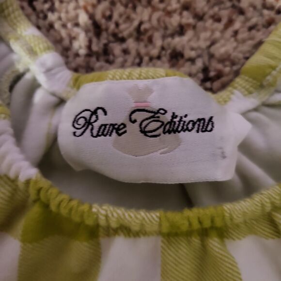 Plaid dress lime green and white size 5 runs small - Picture 2 of 3